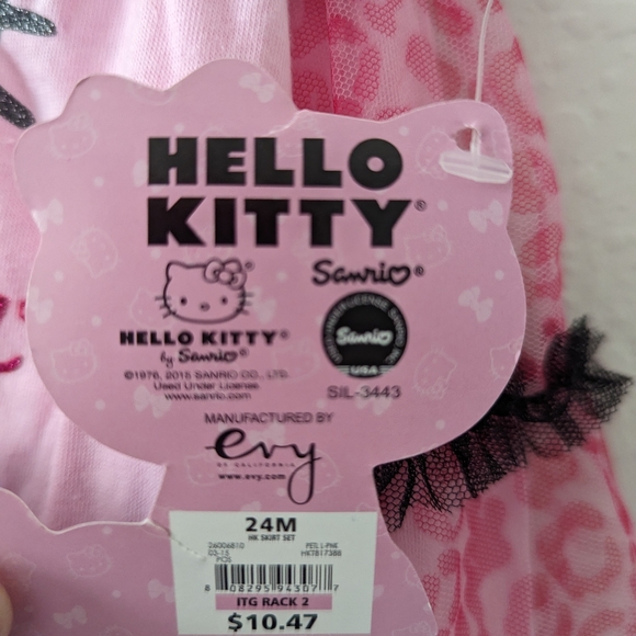 Hello Kitty shirt and skirt set, size 24 month - Picture 2 of 4